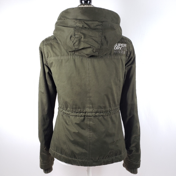 Superdry Boxy Snorkel Army Jacket in Olive Green - Picture 4 of 8